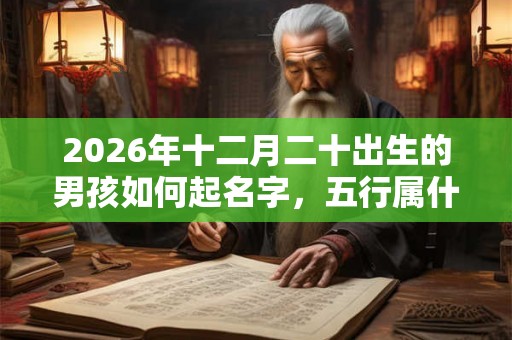 2026年十二月二十出生的男孩如何起名字，五行属什么