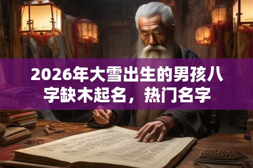 2026年大雪出生的男孩八字缺木起名,热门名字 2026年大雪出生的男孩八字缺木起名,热门名字