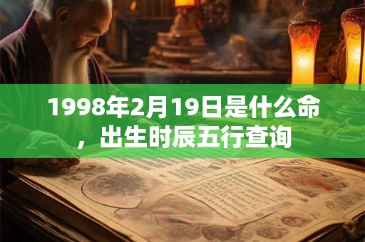 1998年2月19日是什么命,出生时辰五行查询 1998年2月19日是什么命,出生时辰五行查询