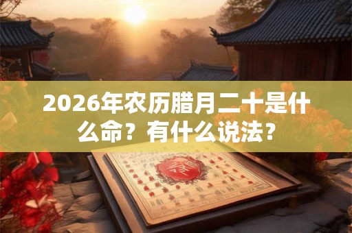 2026年农历腊月二十是什么命？有什么说法？