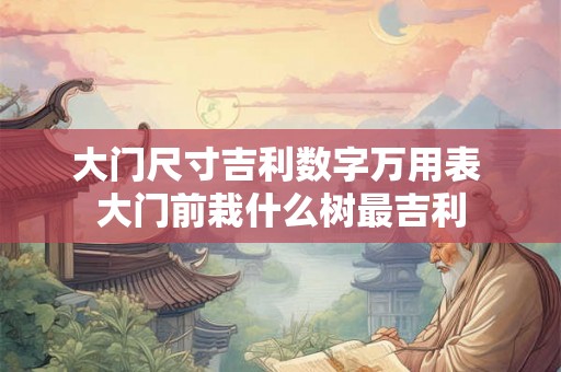 大门尺寸吉利数字万用表 大门前栽什么树最吉利