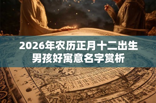 2026年农历正月十二出生男孩好寓意名字赏析