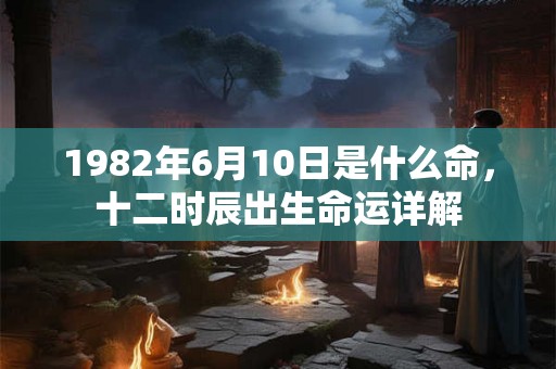 1982年6月10日是什么命，十二时辰出生命运详解
