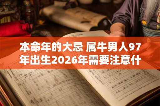 本命年的大忌 属牛男人97年出生2026年需要注意什么