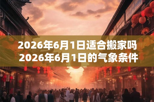 2026年6月1日适合搬家吗 2026年6月1日的气象条件适宜进行搬家吗