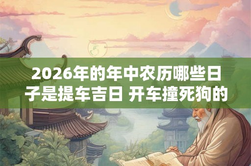 2026年的年中农历哪些日子是提车吉日 开车撞死狗的风水