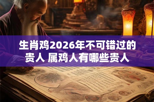 生肖鸡2026年不可错过的贵人 属鸡人有哪些贵人