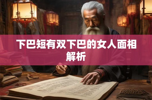 下巴短有双下巴的女人面相解析