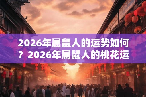 2026年属鼠人的运势如何？2026年属鼠人的桃花运旺盛吗？