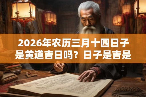 2026年农历三月十四日子是黄道吉日吗？日子是吉是凶？