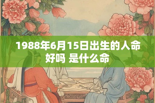 1988年6月15日出生的人命好吗 是什么命 1988年6月15日出生的人命好吗 是什么命