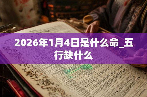 2026年1月4日是什么命_五行缺什么 2026年1月4日是什么命_五行缺什么