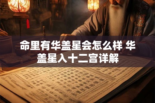 命里有华盖星会怎么样 华盖星入十二宫详解