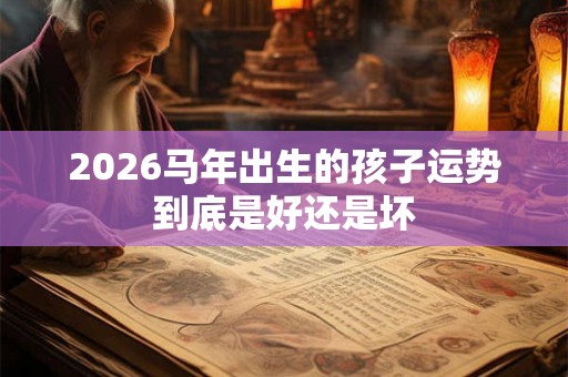 2026马年出生的孩子运势到底是好还是坏