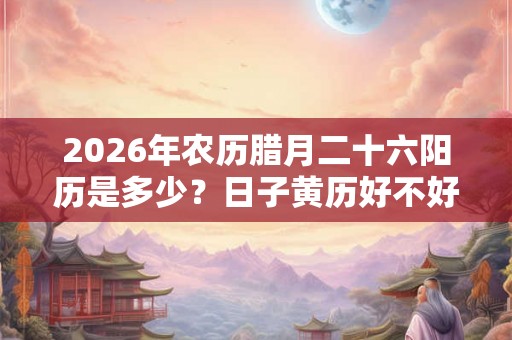 2026年农历腊月二十六阳历是多少？日子黄历好不好？