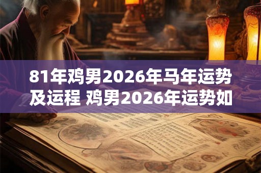 81年鸡男2026年马年运势及运程 鸡男2026年运势如何
