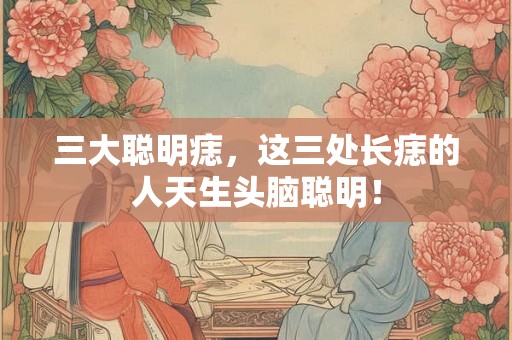 三大聪明痣，这三处长痣的人天生头脑聪明！