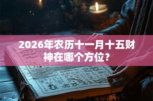 2026年农历十一月十五财神在哪个方位？