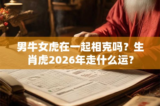 男牛女虎在一起相克吗？生肖虎2026年走什么运？