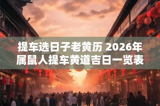 提车选日子老黄历 2026年属鼠人提车黄道吉日一览表 提车选日子老黄历 2026年属鼠人提车黄道吉日一览表