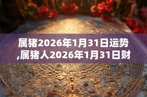 属猪2026年1月31日运势,属猪人2026年1月31日财运,生肖猪2026年1月31日运势