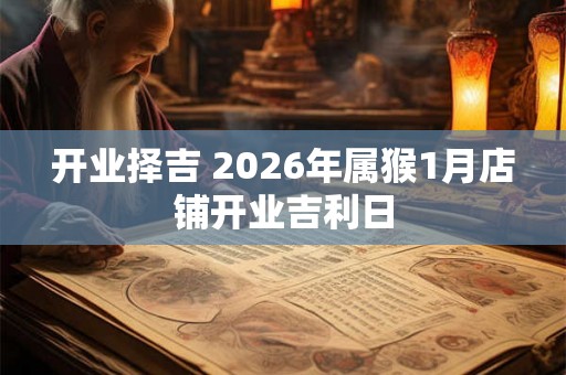 开业择吉 2026年属猴1月店铺开业吉利日