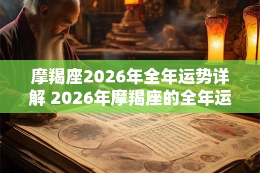 摩羯座2026年全年运势详解 2026年摩羯座的全年运势如何 摩羯座2026年全年运势详解 2026年摩羯座的全年运势如何