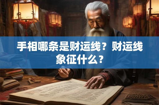手相哪条是财运线？财运线象征什么？