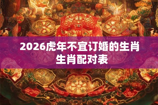 2026虎年不宜订婚的生肖  生肖配对表