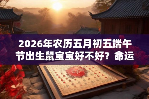 2026年农历五月初五端午节出生鼠宝宝好不好？命运如何？