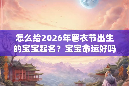 怎么给2026年寒衣节出生的宝宝起名？宝宝命运好吗？