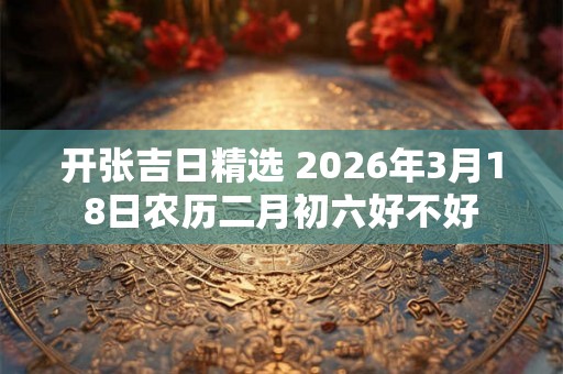 开张吉日精选 2026年3月18日农历二月初六好不好