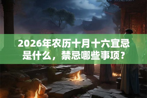 2026年农历十月十六宜忌是什么，禁忌哪些事项？