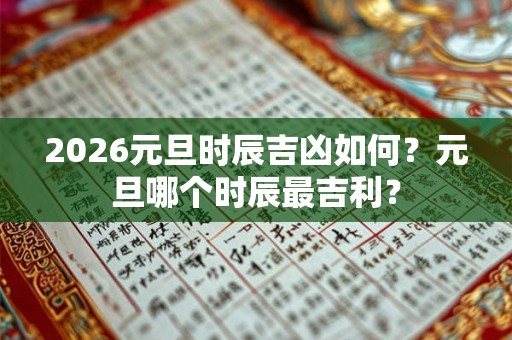 2026元旦时辰吉凶如何?元旦哪个时辰最吉利? 2026元旦时辰吉凶如何?元旦哪个时辰最吉利?