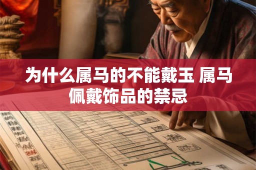 为什么属马的不能戴玉 属马佩戴饰品的禁忌