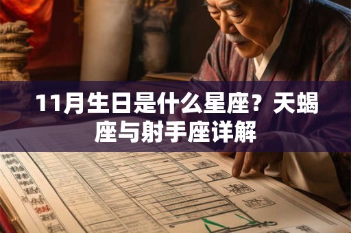 11月生日是什么星座？天蝎座与射手座详解