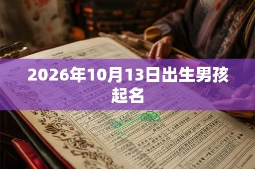 2026年10月13日出生男孩起名