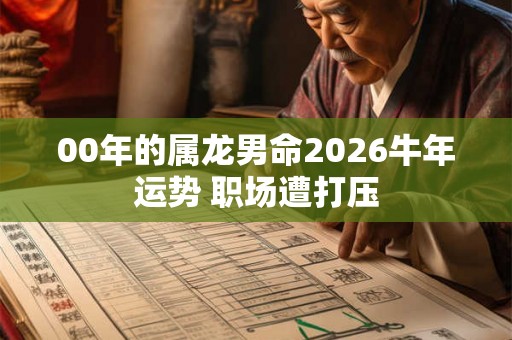 00年的属龙男命2026牛年运势 职场遭打压