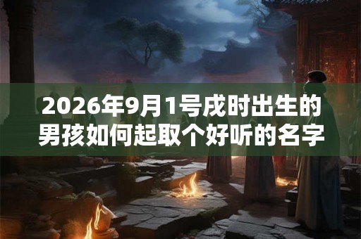 2026年9月1号戌时出生的男孩如何起取个好听的名字和五行属性