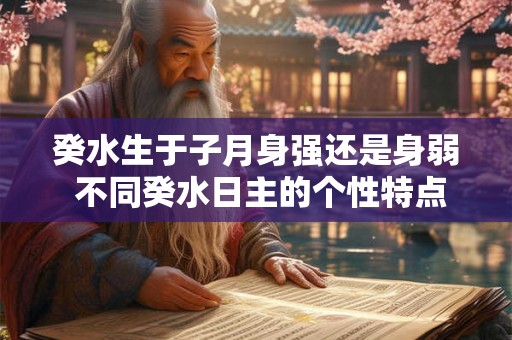 癸水生于子月身强还是身弱 不同癸水日主的个性特点