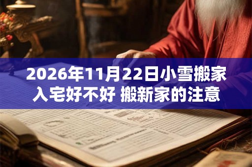 2026年11月22日小雪搬家入宅好不好 搬新家的注意事项