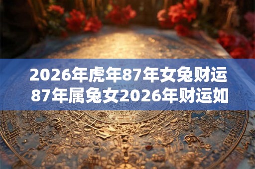 2026年虎年87年女兔财运 87年属兔女2026年财运如何
