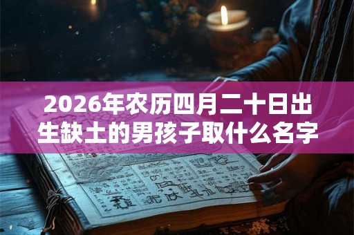 2026年农历四月二十日出生缺土的男孩子取什么名字？