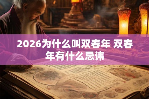 2026为什么叫双春年 双春年有什么忌讳 2026为什么叫双春年 双春年有什么忌讳