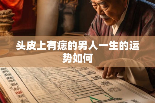 头皮上有痣的男人一生的运势如何