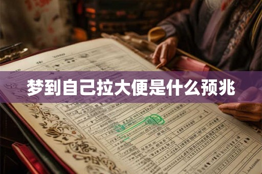 梦到自己拉大便是什么预兆