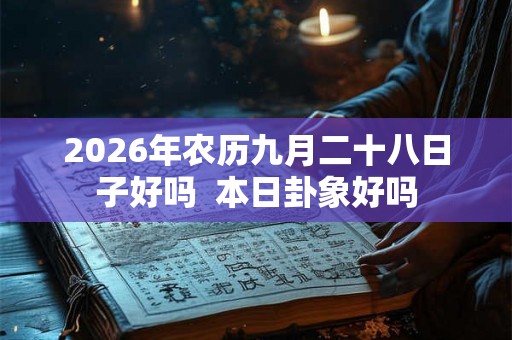 2026年农历九月二十八日子好吗  本日卦象好吗