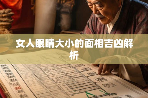 女人眼睛大小的面相吉凶解析