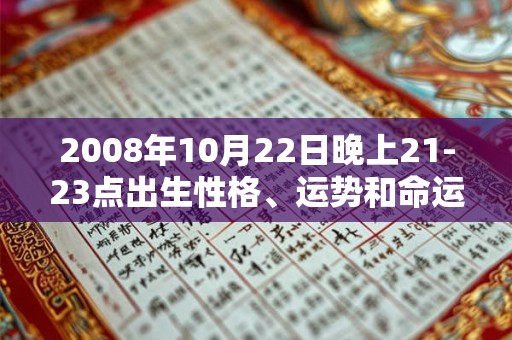 2008年10月22日晚上21-23点出生性格、运势和命运