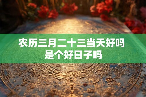 农历三月二十三当天好吗 是个好日子吗